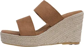 Smoneyful Womens Sunrise Espadrilles Sandals Wrapped Wedge Heel Padded Footbed Strappy Ankle Strap Buckle Open Toe Platform Dressy Summer Wedge Sandals