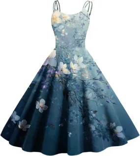 Spring Sleeveless Trendy Sundress Woman Biker Plus Size Crewneck Dress Women Comfort