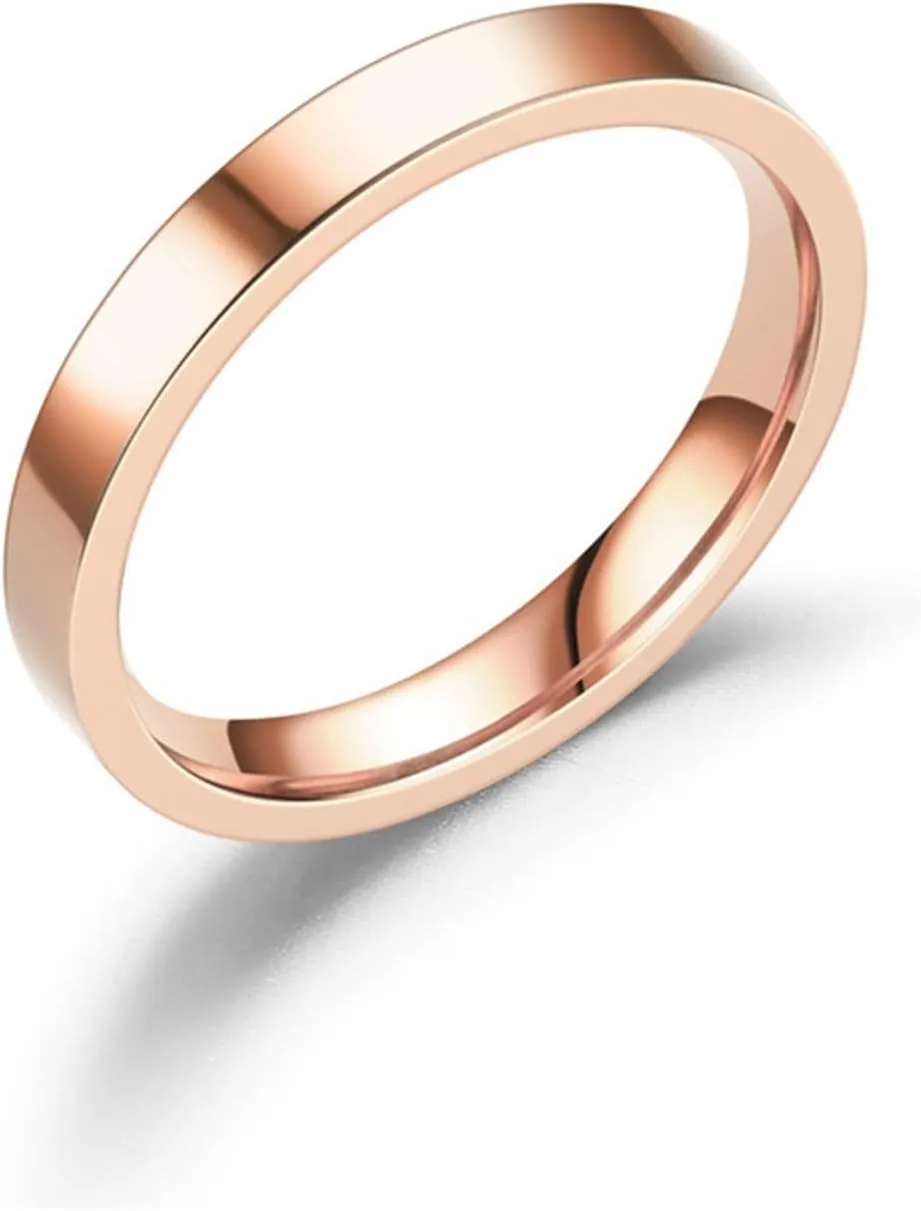 Stainless Steel Stacking Rings for Women Men, Plain Stackable Ring Bands, Rings Silver Gold Rose Gold Color