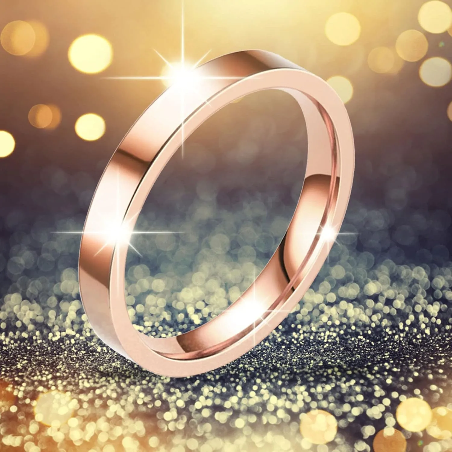 Stainless Steel Stacking Rings for Women Men, Plain Stackable Ring Bands, Rings Silver Gold Rose Gold Color