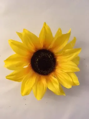 Sunflower Artificial Flower Hair Clip/Pin Brooch (Yellow)