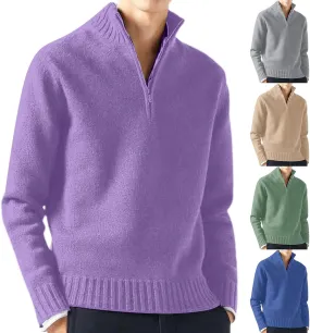 Sweaters for Men, Men's Crewneck Sweater Soft Casual Sweaters for Men Solid Color Classic Pullover Sweaters Sweatshirt