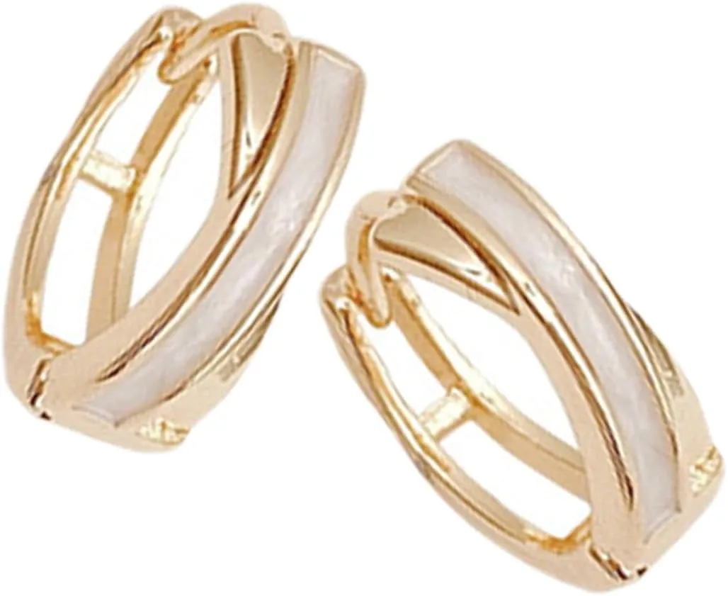 VALICLUD Earrings for Women Fashion Small Gold Drop Hoop Earrings Women's Jewelry Minimalist Hoop Earrings