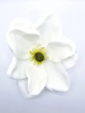 Velvet Jumbo Magnolia Artificial Flower Hair Clip/Pin Brooch