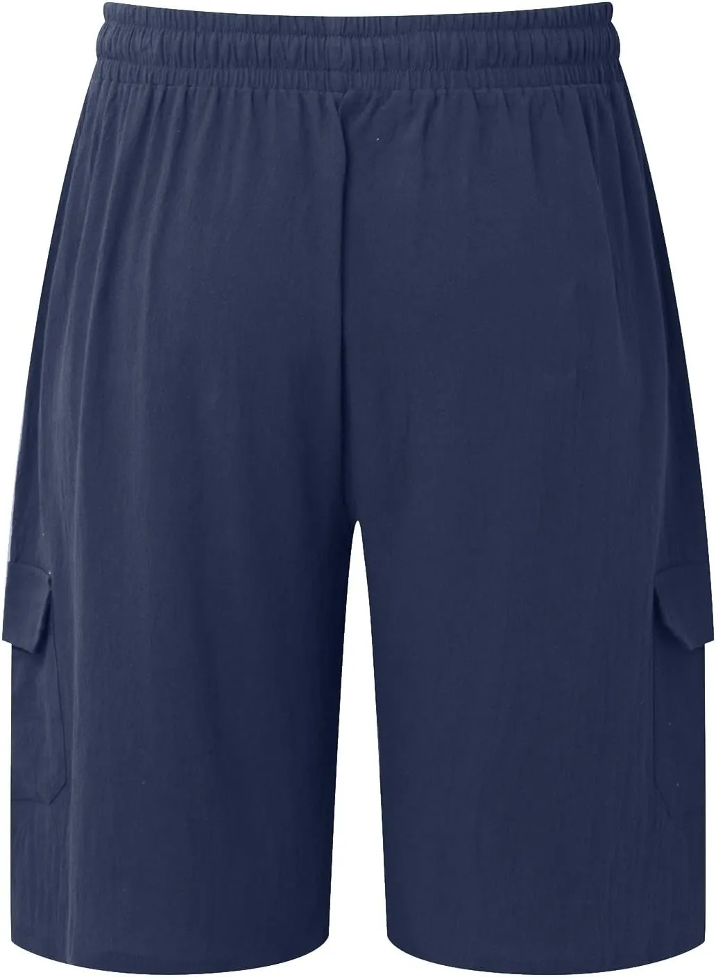 Vickyleb Men's Cotton Shorts 7 Inch Inseam Stretch Drawstring Golf Shorts Lightweight Casual Outdoor Work Shorts