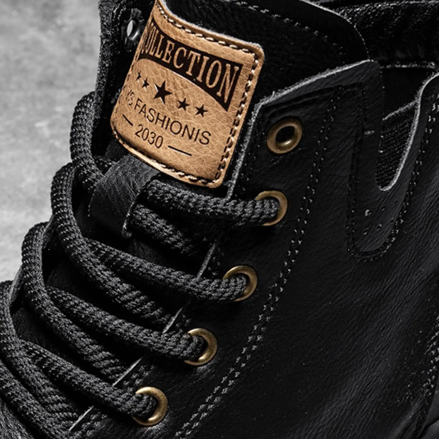 Water Proof Ankle Boots For Men Warm And Wear Thick Soled Classic Fashionable Lace Up Round Toe Mid Ankle Boots For Cool Boys Mens Walking Standing Working