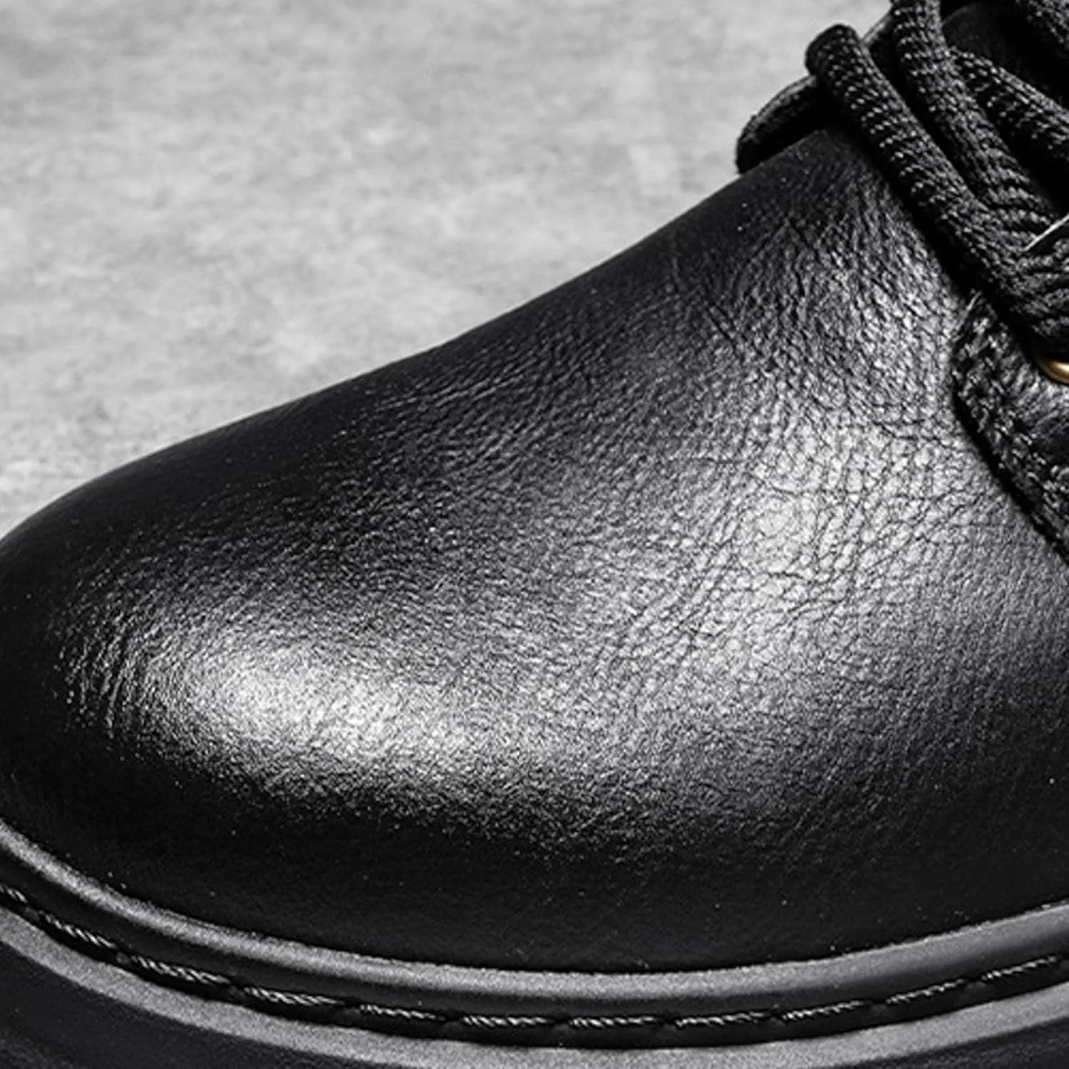 Water Proof Ankle Boots For Men Warm And Wear Thick Soled Classic Fashionable Lace Up Round Toe Mid Ankle Boots For Cool Boys Mens Walking Standing Working