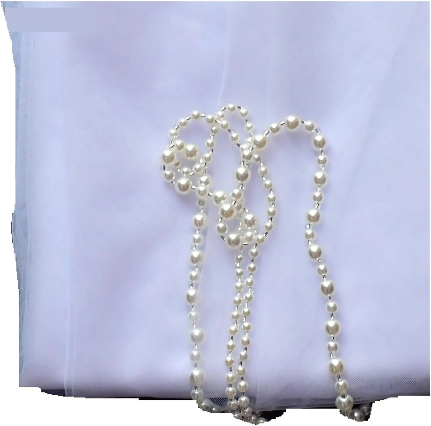 Wedding Capes Veil Bridal Wraps Long Train Shawls Cloak with Pearl Beaded Wedding for Bride(Color 1)