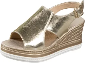 Wedge Sandals for Women Peep Toe Slingback Wedge Heels Cut Out Ankle Strap Platform Sandal Summer Boho Walking Shoes