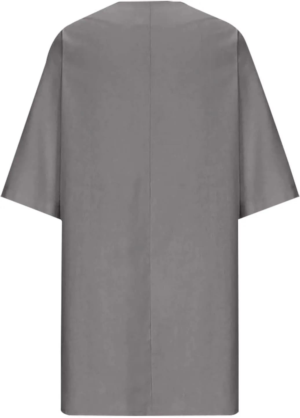 Women Summer Crew Neck Half Sleeve Midi Dress Casual Side Split Plus Size Wrinkle-Free Travel Vacation T Shirt Dress