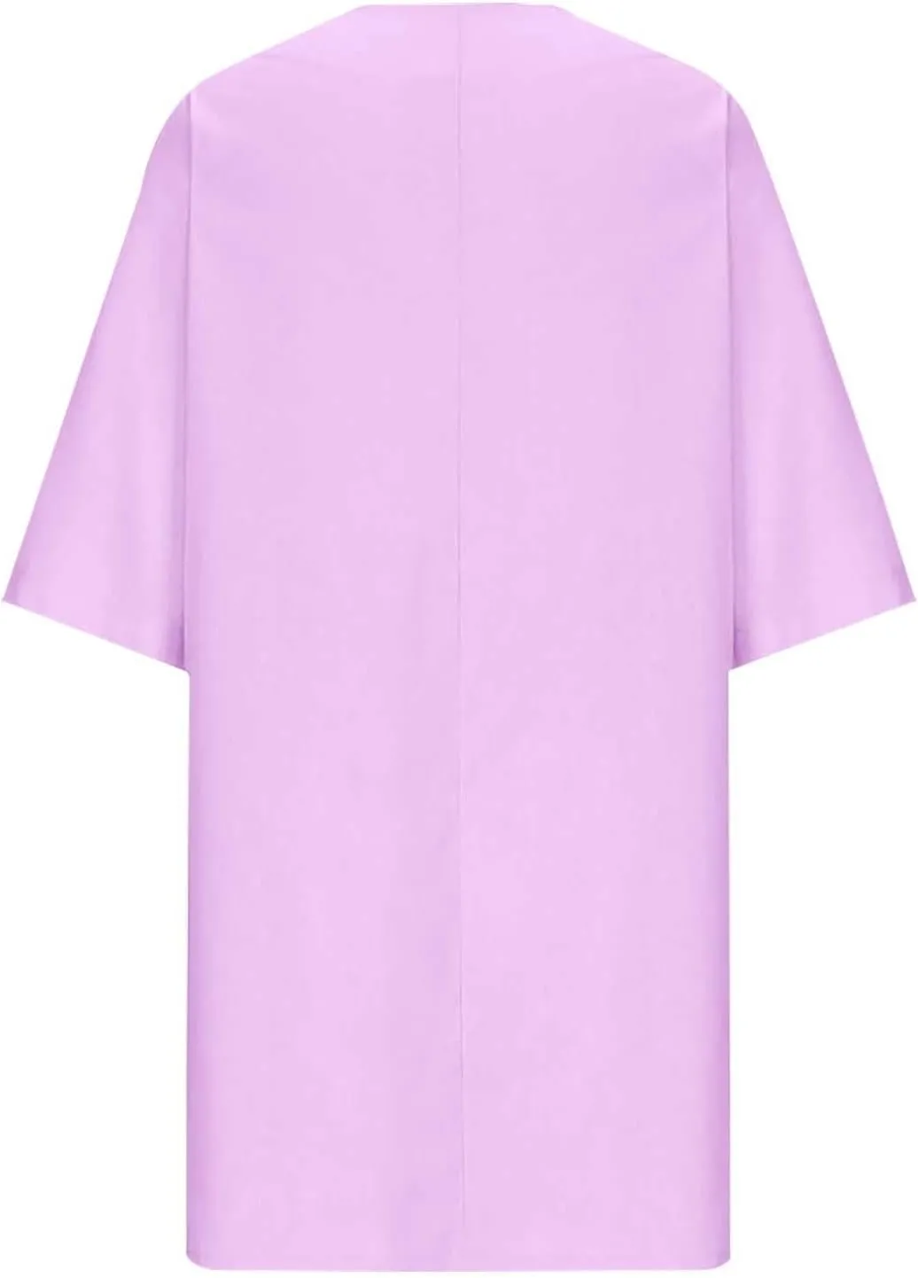 Women Summer Crew Neck Half Sleeve Midi Dress Casual Side Split Plus Size Wrinkle-Free Travel Vacation T Shirt Dress