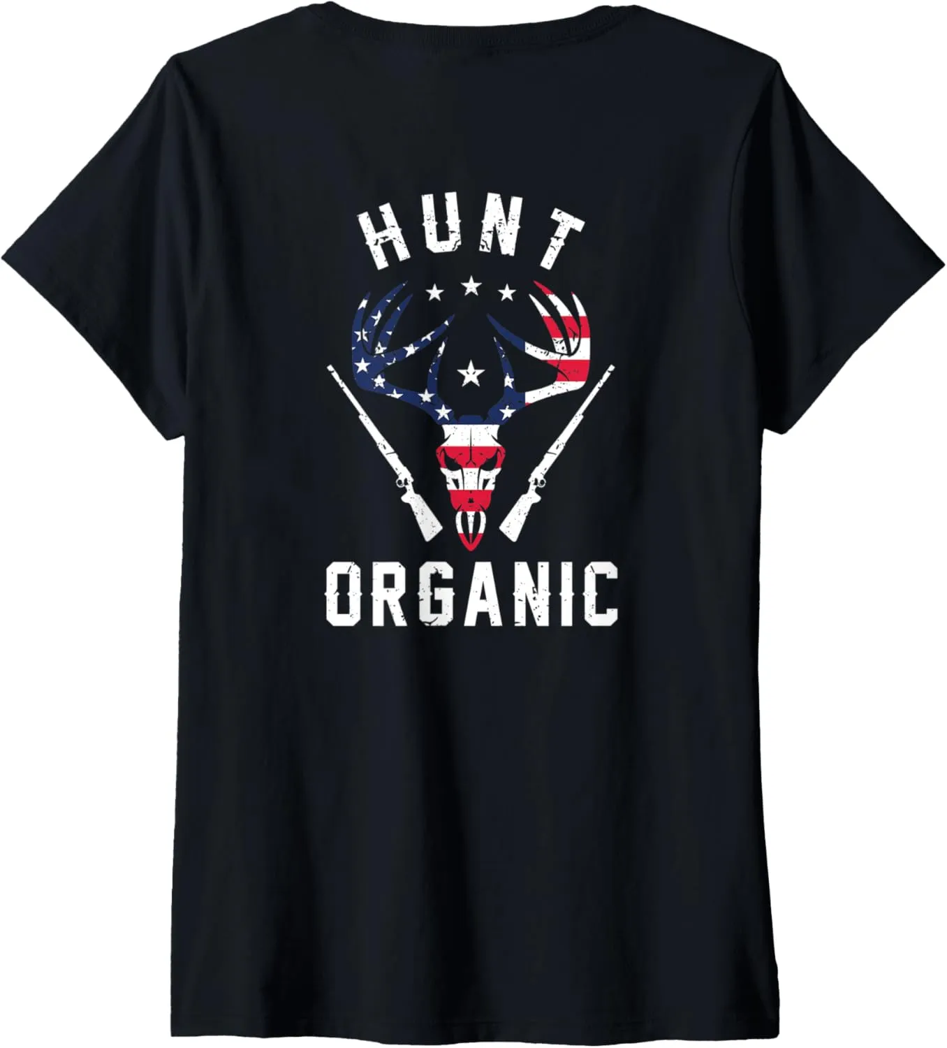 Womens BUCK BAITS HUNT ORGANIC V-Neck T-Shirt