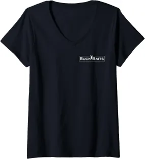 Womens BUCK BAITS HUNT ORGANIC V-Neck T-Shirt