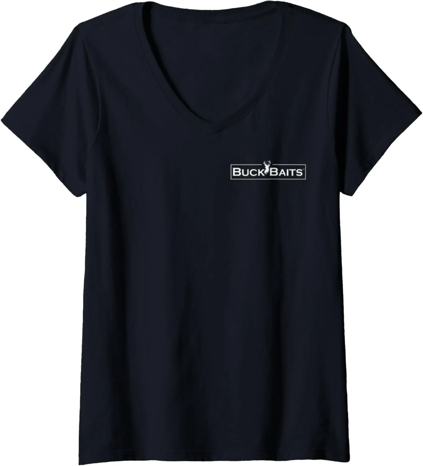 Womens BUCK BAITS HUNT ORGANIC V-Neck T-Shirt