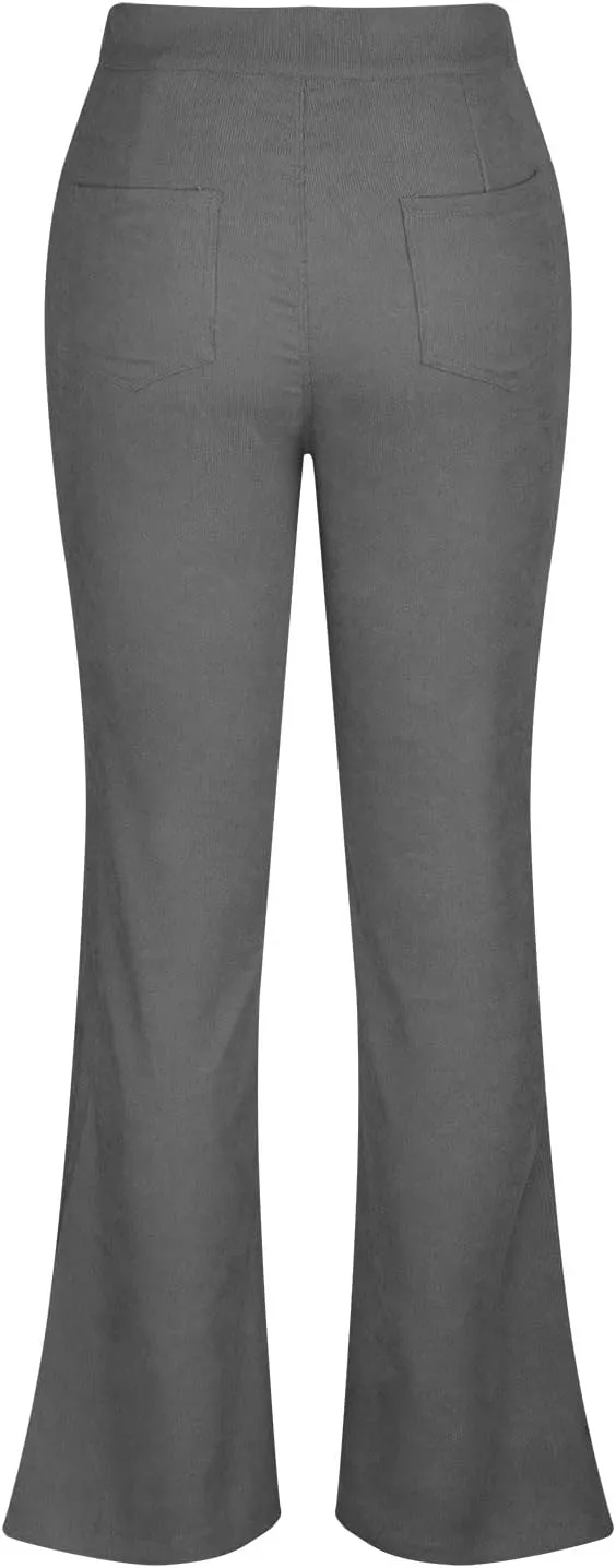 Womens Flare Jeans High Waist Stretchy Bell Bottom Denim Pants Fitted Wide Leg Jeans Girls Trousers Streetwear