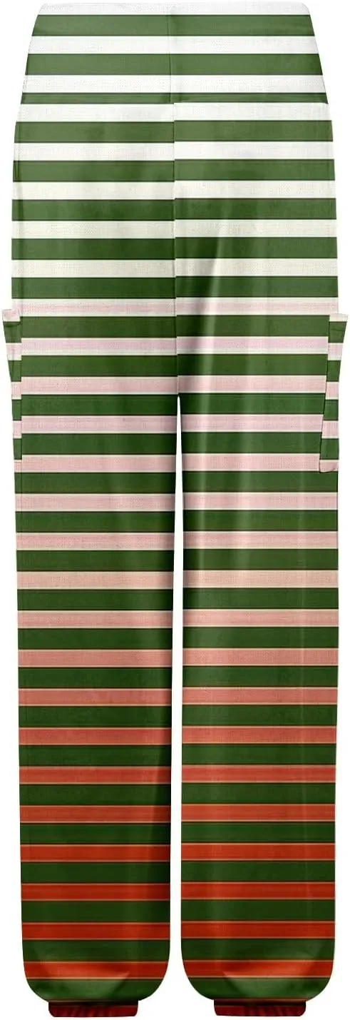 Women's Harem Pants, Hippie Palazzo Pants Boho Joggers High Waist Drawstring Trousers Flowy Clothes Pant with Pockets E0