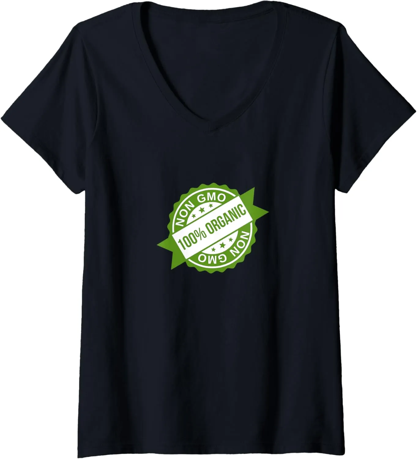Womens ORGANIC NON GMO V-Neck T-Shirt