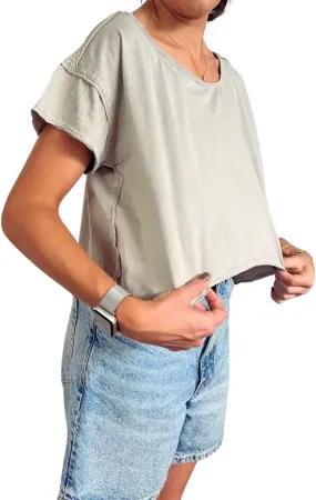 Womens Organic Pima Cotton Casual T-Shirt, Relaxed fit