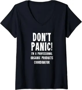 Womens Organic Products Coordinator V-Neck T-Shirt