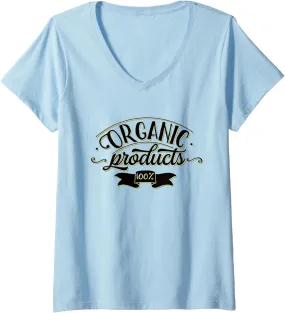 Womens ORGANIC PRODUCTS V-Neck T-Shirt