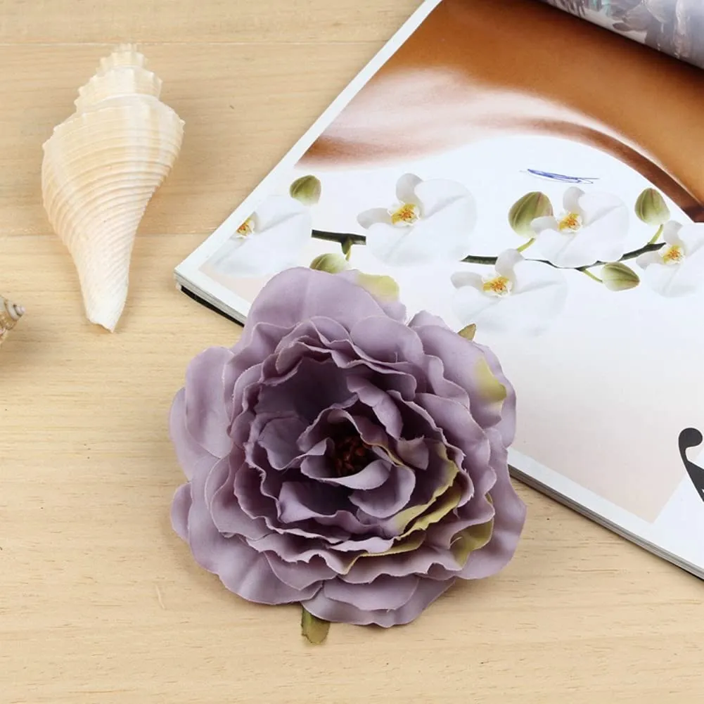 Womens Rose Flower Hair Clip Flower Brooch for Bridal Headpiece,Flamenco Dancer (Camellia 12Pcs)
