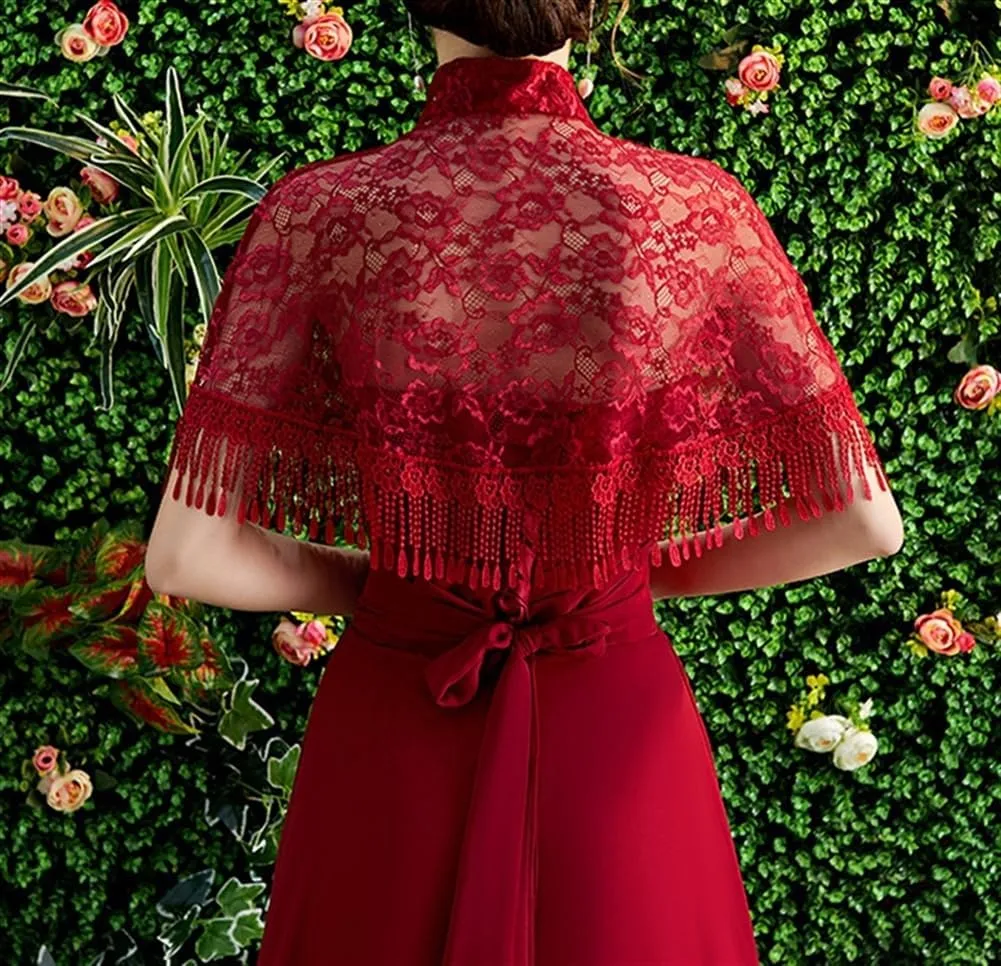 Women's Shawls and Wraps for Evening Dress Chiffon Shawl Soft Elegant Capelet for Wedding Cape Flapper Cover Up