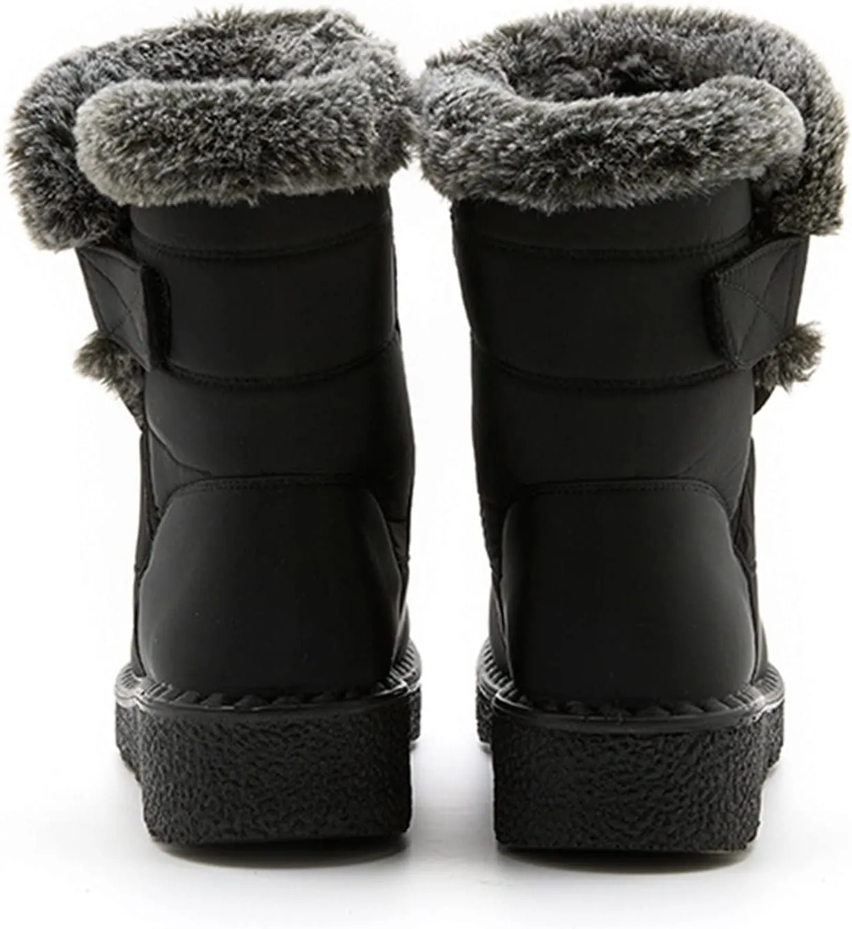 Women's Snow Boots Ankle Snow Boots Size 9 Wide for Women Winter Boots for Women Slip ons Black Leather Winter Boots for Women Womens Tall Winter Boots