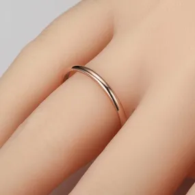 Women's Stainless Steel 1MM Thin Midi Stacking Rings Women Girls Fashion Plain Band Comfort Fit Wedding Band Ring