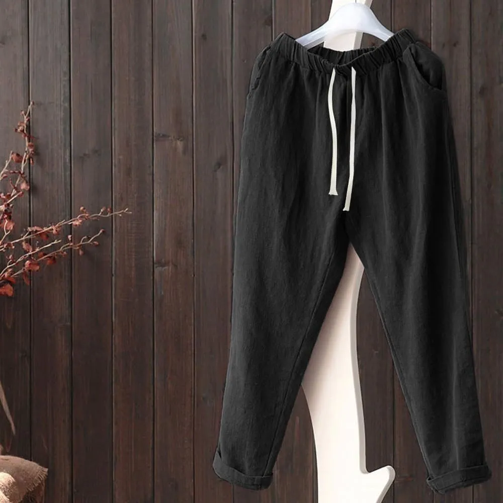 Women'sCasual Wide Leg Pants Plus Size Women Pants Baggy Loose Trousers Casual Lady Wide Leg Casual Palazzo Pants