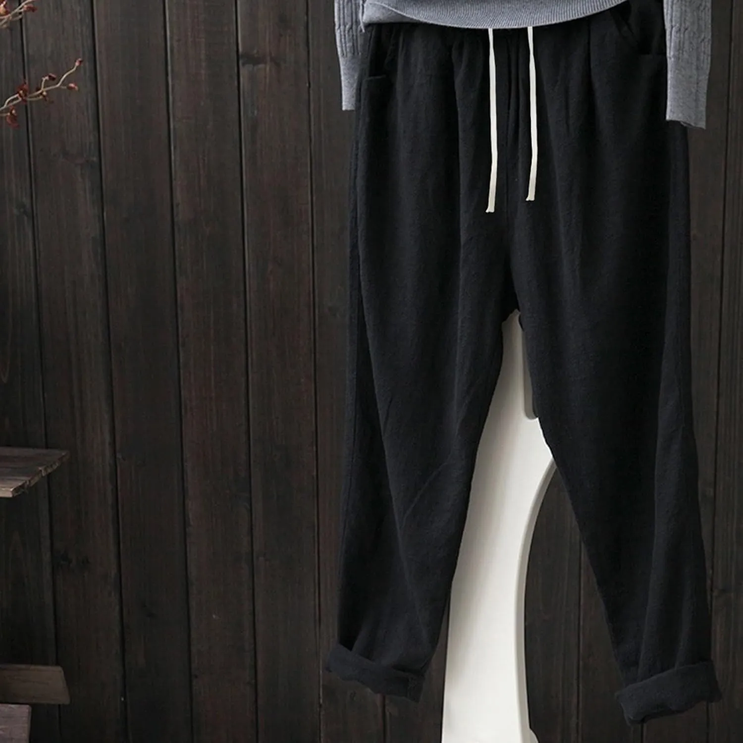 Women'sCasual Wide Leg Pants Plus Size Women Pants Baggy Loose Trousers Casual Lady Wide Leg Casual Palazzo Pants