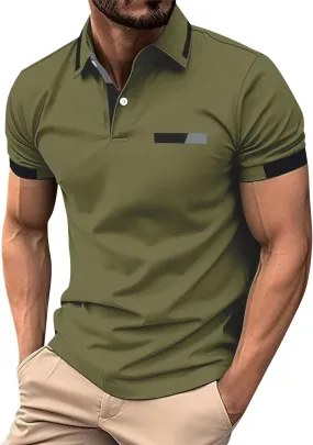 Ymosrh Men's Big and Tall Polo Shirts Golf Tennis Shirt Short Sleeve Casual Work T-Shirt Shirts for Men, M-3XL