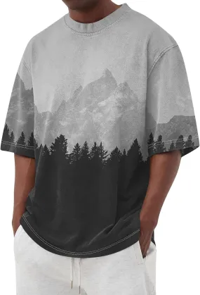 Ymosrh Men's Fashion T-Shirts Graphic Tees Casual Summer Short Sleeve Printed T Shirt Tee Tops, S-4XL