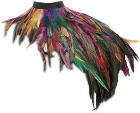 Zcargel Feather Shrug,Shrug Necklace Collar Cloak Gothic Steampunk Shawl DIY Decorative Fringe Natural Real Epaulet Costumes