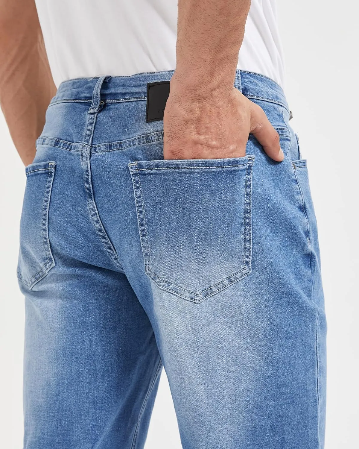 Zylioo Mens Tall Jeans 34/36 Long Inseam, Extra Tall Slim Fit Stretch Jeans, Tall Size Denim with 5 Pocket